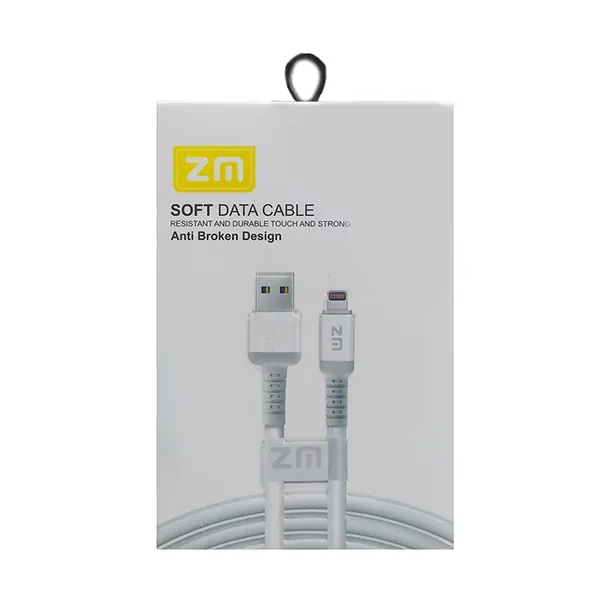 کابل شارژ لایتنینگ برند ZM مدل Soft Data Cable
