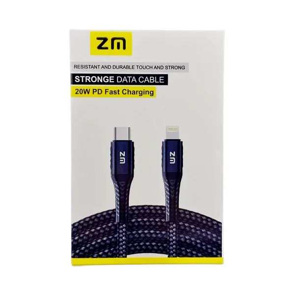 کابل شارژ Type-C به لایتنینگ برند ZM مدل Strong Data Cable