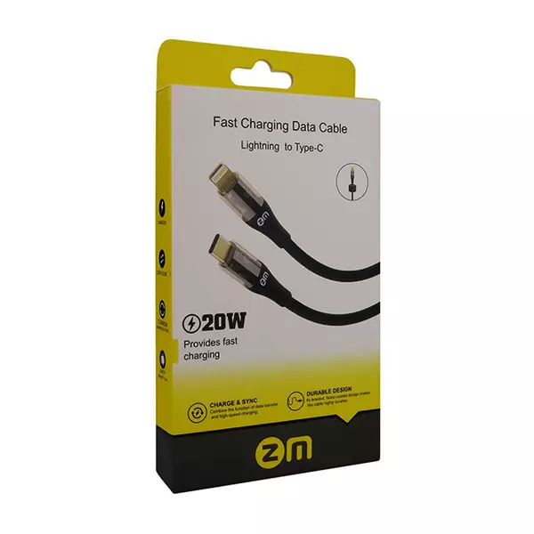 کابل شارژ USB-C به لایتنینگ ZM مدل Visible