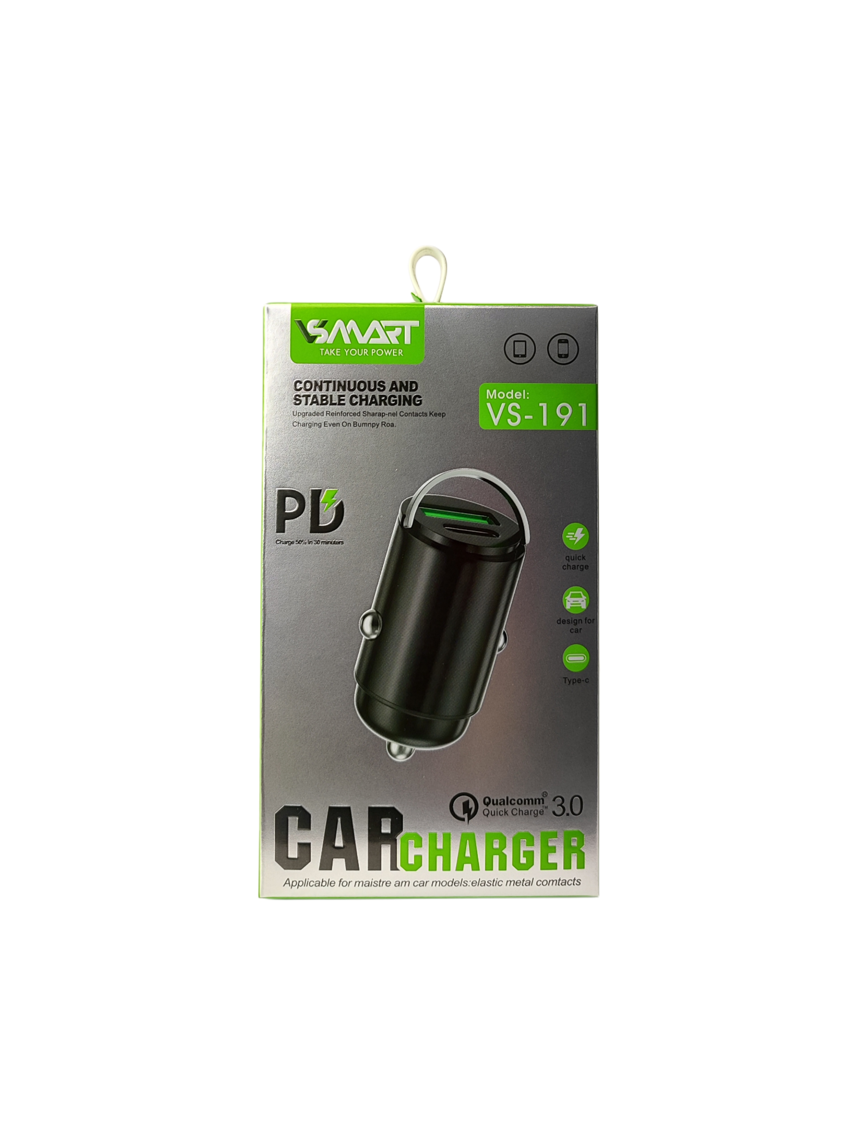 شارژر فندکی 30 وات وی اسمارت مدل VS-191