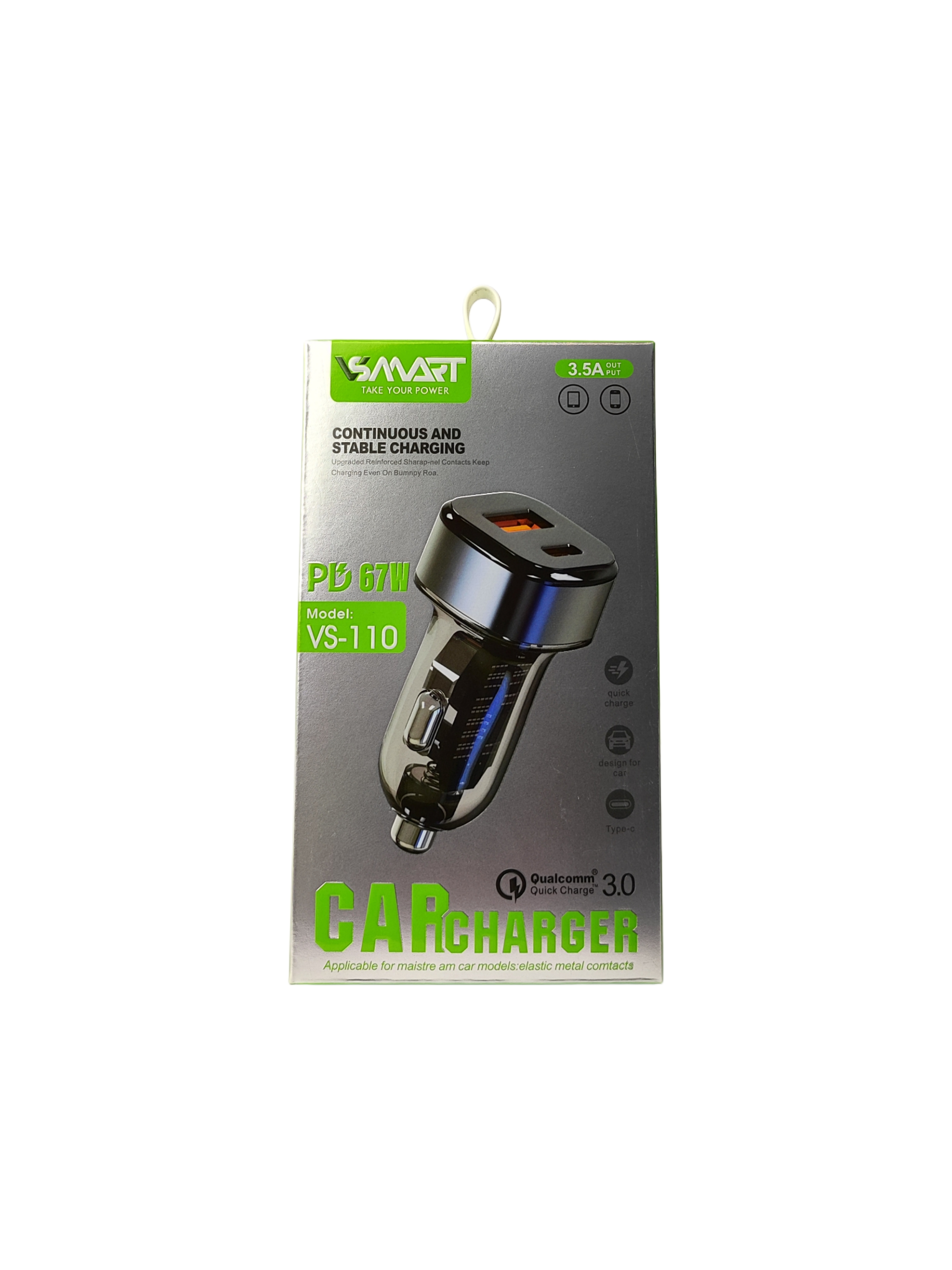 شارژر فندکی 67 وات وی اسمارت مدل VS-110